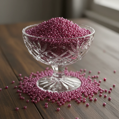 10/0 18996 Preciosa Perles de Rocaille en verre tchèque 2.3mm. Cristal teinté violet métallisé.