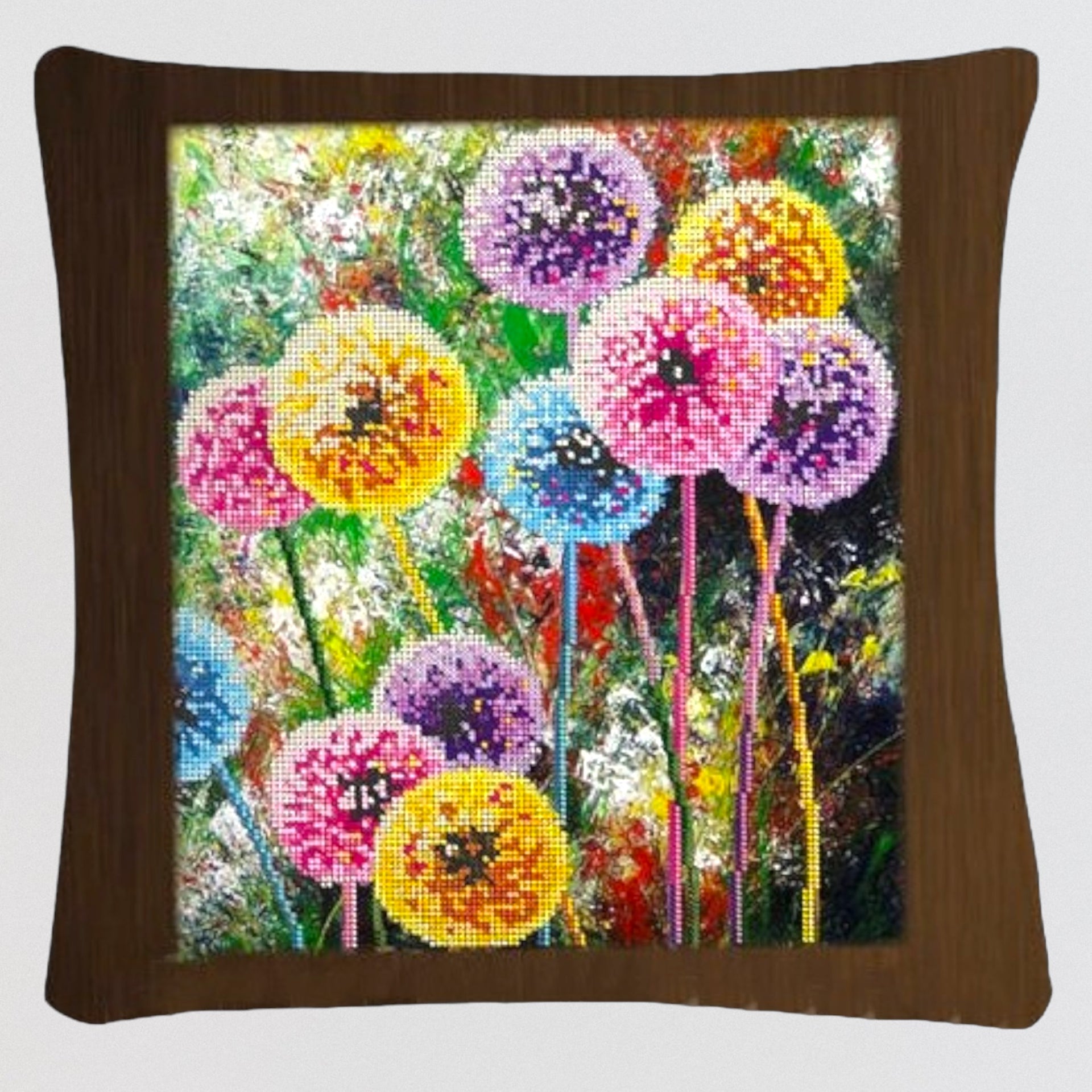 Needlepoint Pillow Kit Dandelions