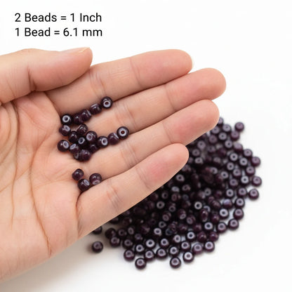 2/0 23708 Preciosa Czech Glass Seed Beads Rocailles 6.1mm. Violet Cornelian.