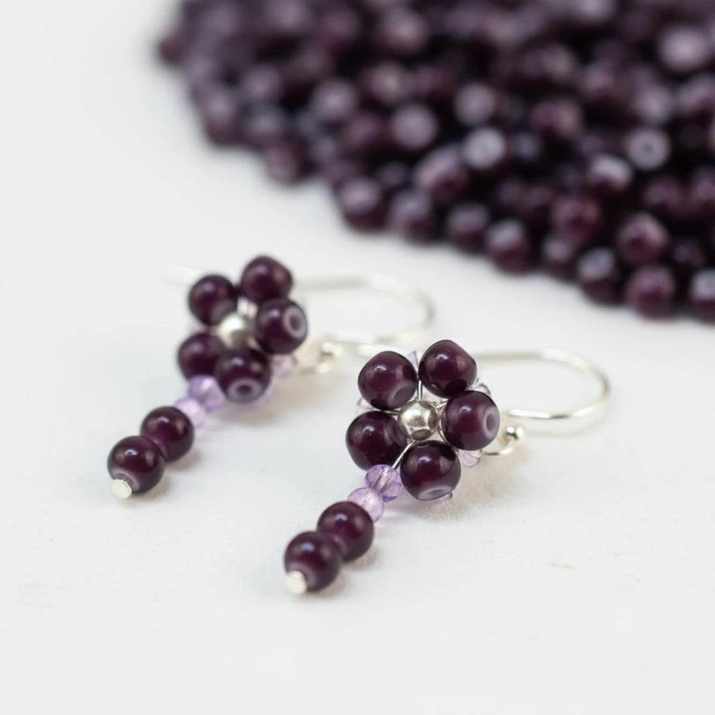 2/0 23708 Preciosa Czech Glass Seed Beads Rocailles 6.1mm. Violet Cornelian.