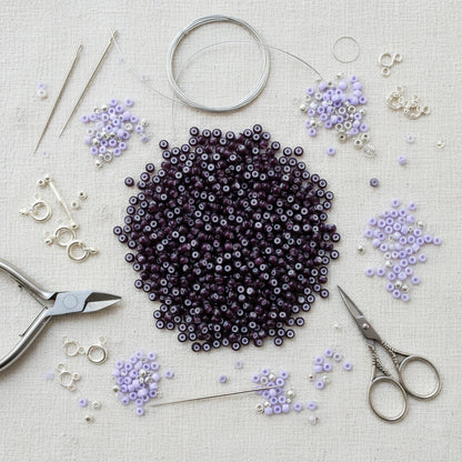 2/0 23708 Preciosa Czech Glass Seed Beads Rocailles 6.1mm. Violet Cornelian.