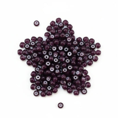 2/0 23708 Preciosa Czech Glass Seed Beads Rocailles 6.1mm. Violet Cornelian.