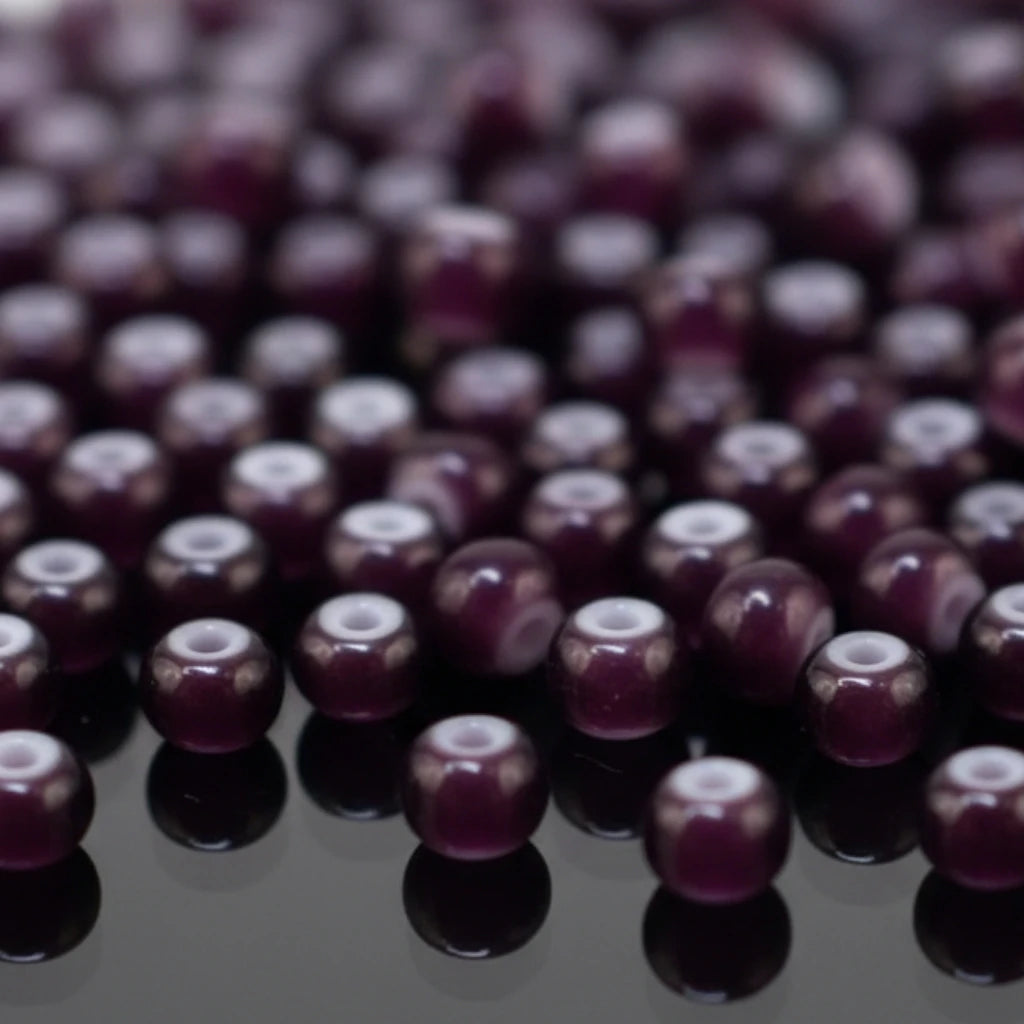 2/0 23708 Preciosa Czech Glass Seed Beads Rocailles 6.1mm. Violet Cornelian.