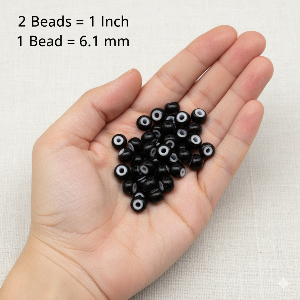 2/0 23798 Preciosa Tsjekkiske glass små perler Rocailleperler 6.1mm. Cornelian svart.