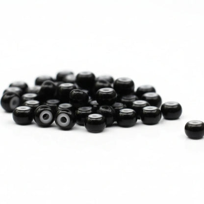 2/0 23798 Preciosa Tsjekkiske glass små perler Rocailleperler 6.1mm. Cornelian svart.