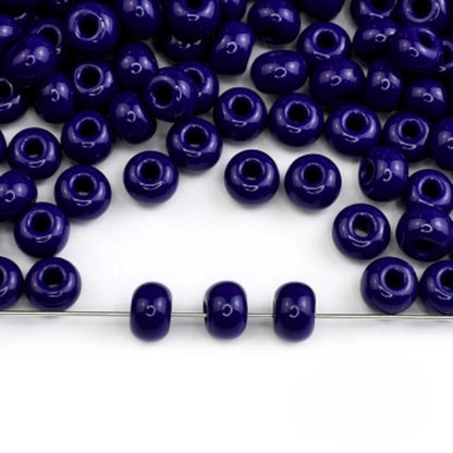 2/0 33070 Preciosa Чехия Стеклянный Бисер Рокайль 6.1mm. Непрозрачный Темно-Синий.