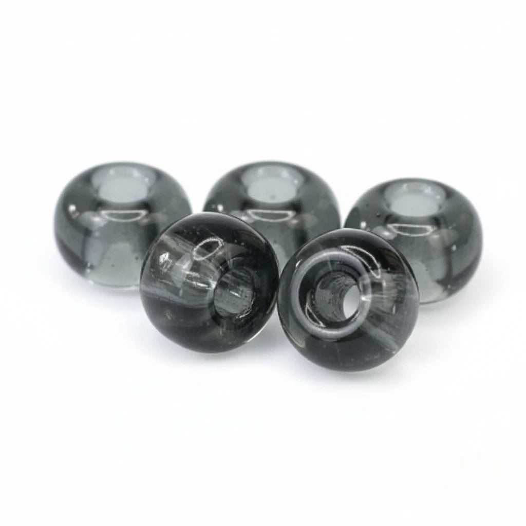 2/0 40010 Preciosa Çek Cam Kum Boncuğu Rocaille Boncuk 6.1mm. Şeffaf Gri.