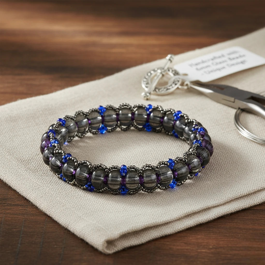 2/0 40010 Preciosa Çek Cam Kum Boncuğu Rocaille Boncuk 6.1mm. Şeffaf Gri.