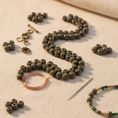 2/0 43020 Preciosa Czech Glass Koraliki Rocailles 6.1mm. Nieprzezroczysty szary.