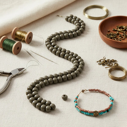 2/0 43020 Preciosa Czech Glass Koraliki Rocailles 6.1mm. Nieprzezroczysty szary.