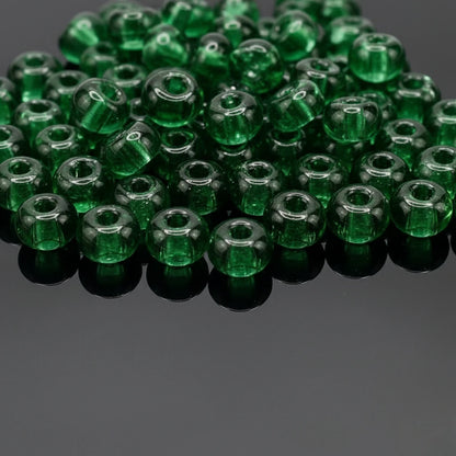 2/0 50100 Preciosa Чехски стъклени Малки Мъниста Рокайли 6.1mm. Прозрачен зелен.