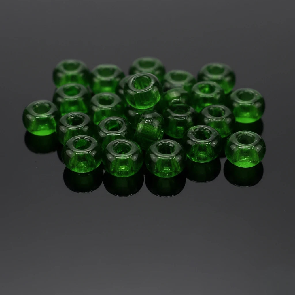 2/0 50120 Preciosa Czech Glass Mărgele Rocaille 6.1mm. Verde Transparent.