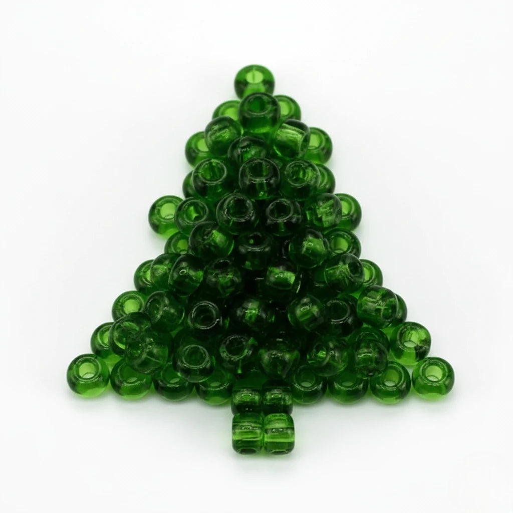 2/0 50120 Preciosa Czech Glass Mărgele Rocaille 6.1mm. Verde Transparent.