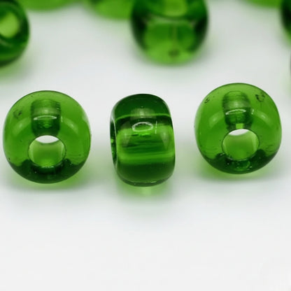 2/0 50120 Preciosa Czech Glass Mărgele Rocaille 6.1mm. Verde Transparent.