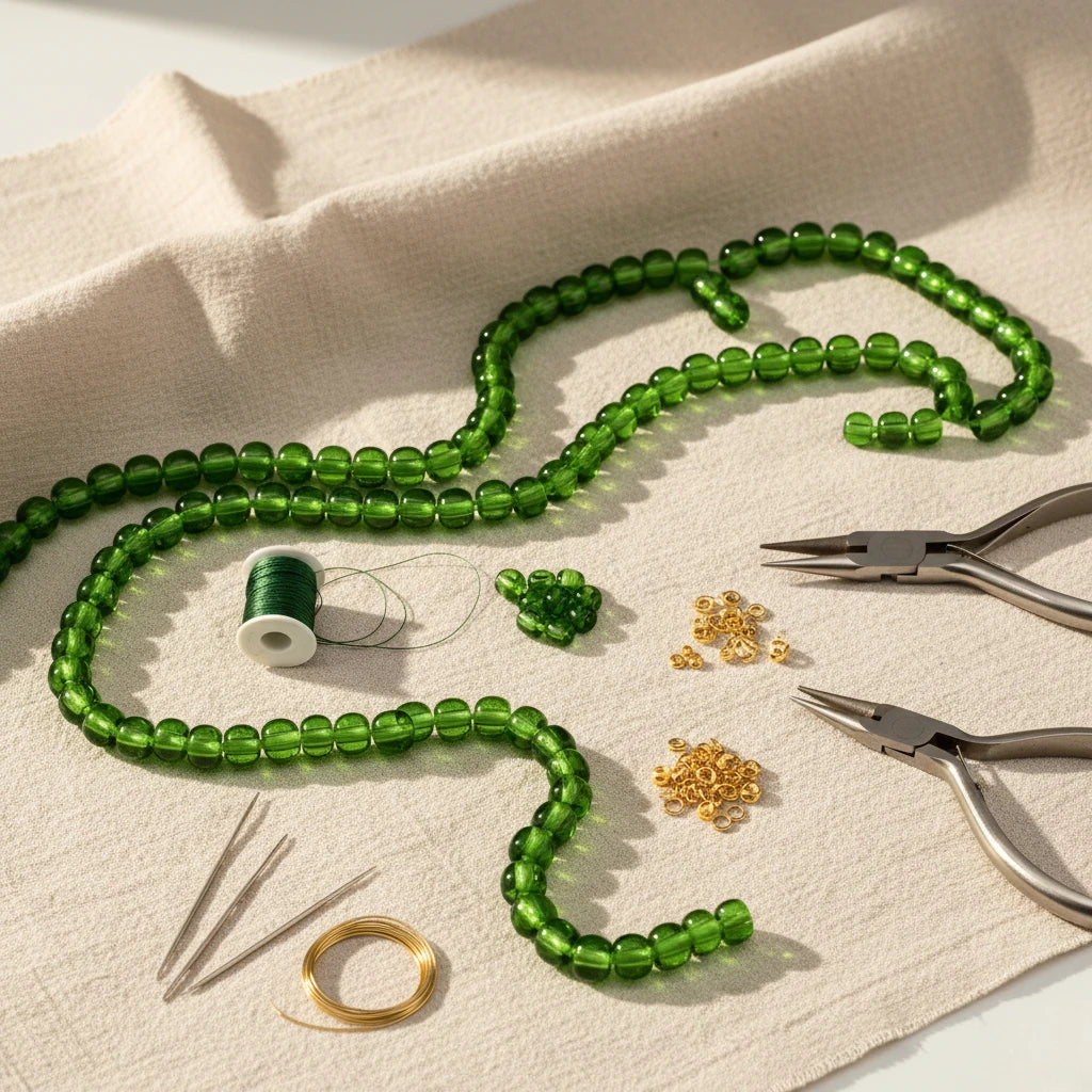 2/0 50120 Preciosa Czech Glass Mărgele Rocaille 6.1mm. Verde Transparent.