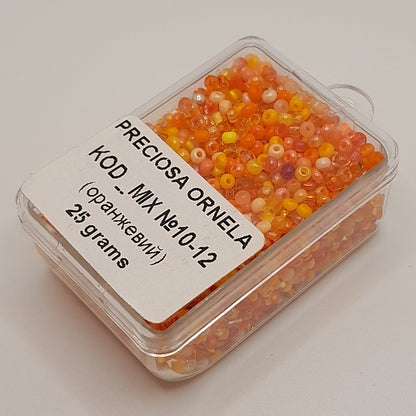 Orange Mixed seed beads PRECIOSA ORNELA Rocailles 10/0. - VadymShop