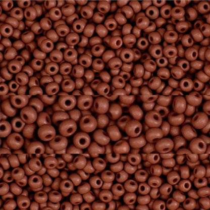 10/0 22m07 Preciosa Seed Beads Rocailles. Brown matte PermaLux.