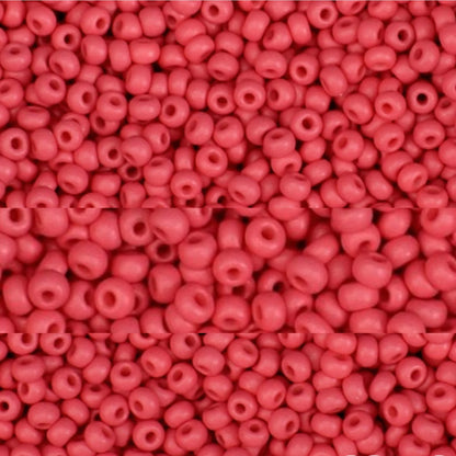 10/0 22m08 Preciosa Seed Beads Rocailles. Red matte PermaLux.