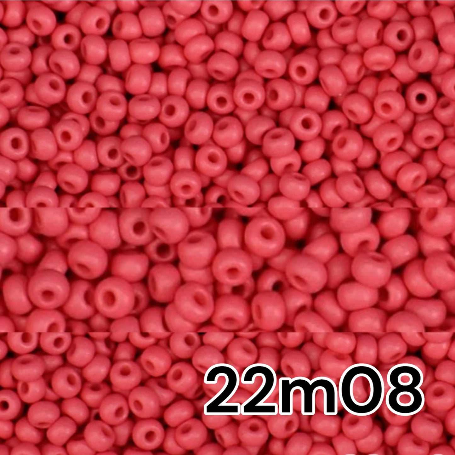 10/0 22m08 Preciosa Seed Beads Rocailles. Red matte PermaLux.