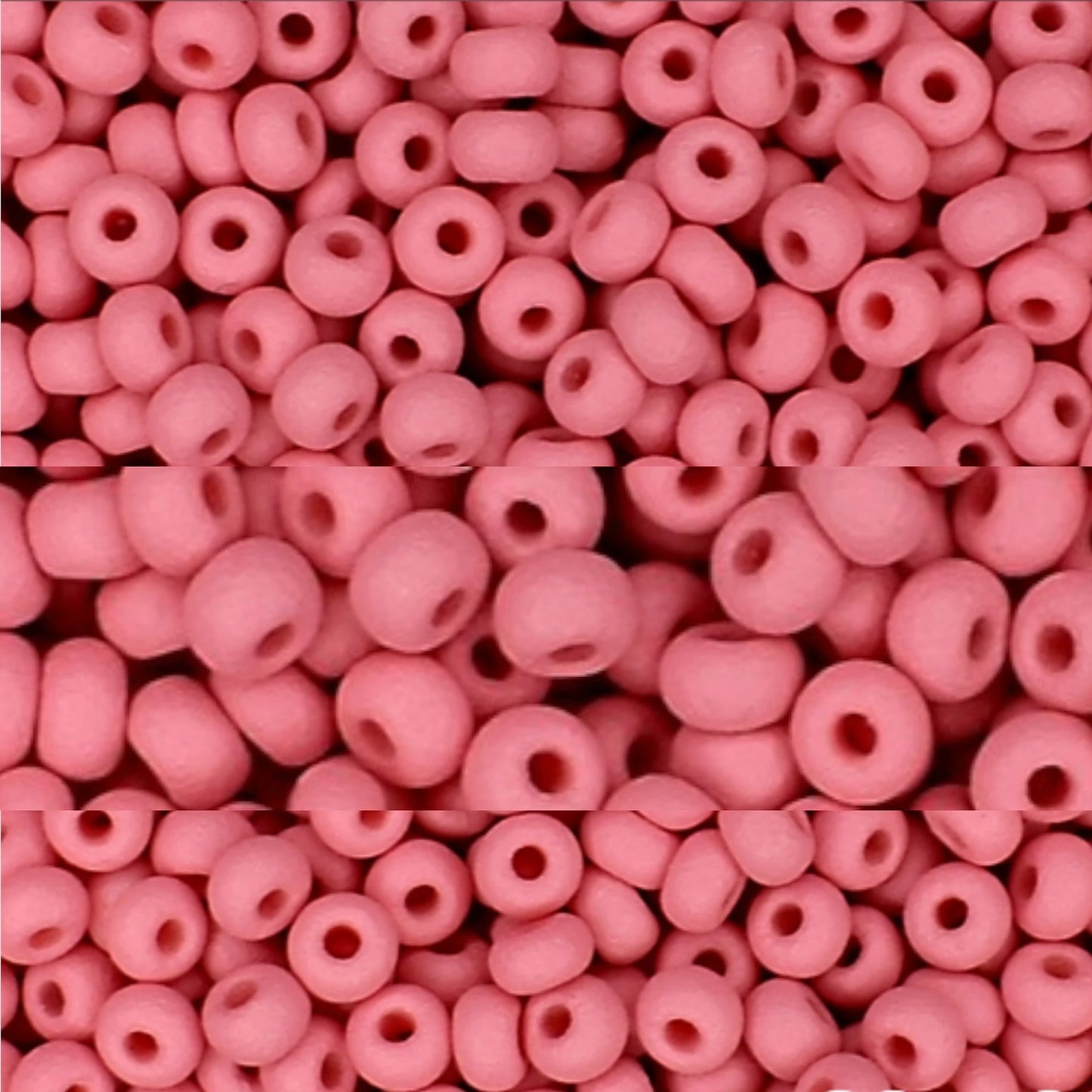 10/0 22m09 Preciosa Seed Beads Rocailles. Pink matte PermaLux.