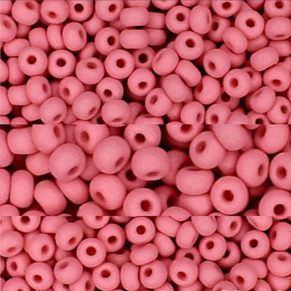 10/0 22m09 Preciosa Seed Beads Rocailles. Pink matte PermaLux.