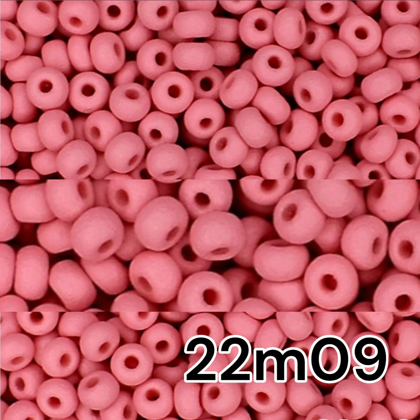 10/0 22m09 Preciosa Seed Beads Rocailles. Pink matte PermaLux.