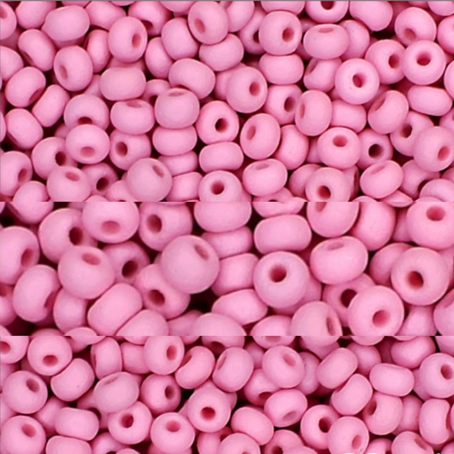 10/0 22m10 Preciosa Seed Beads Rocailles. Pink matte PermaLux.