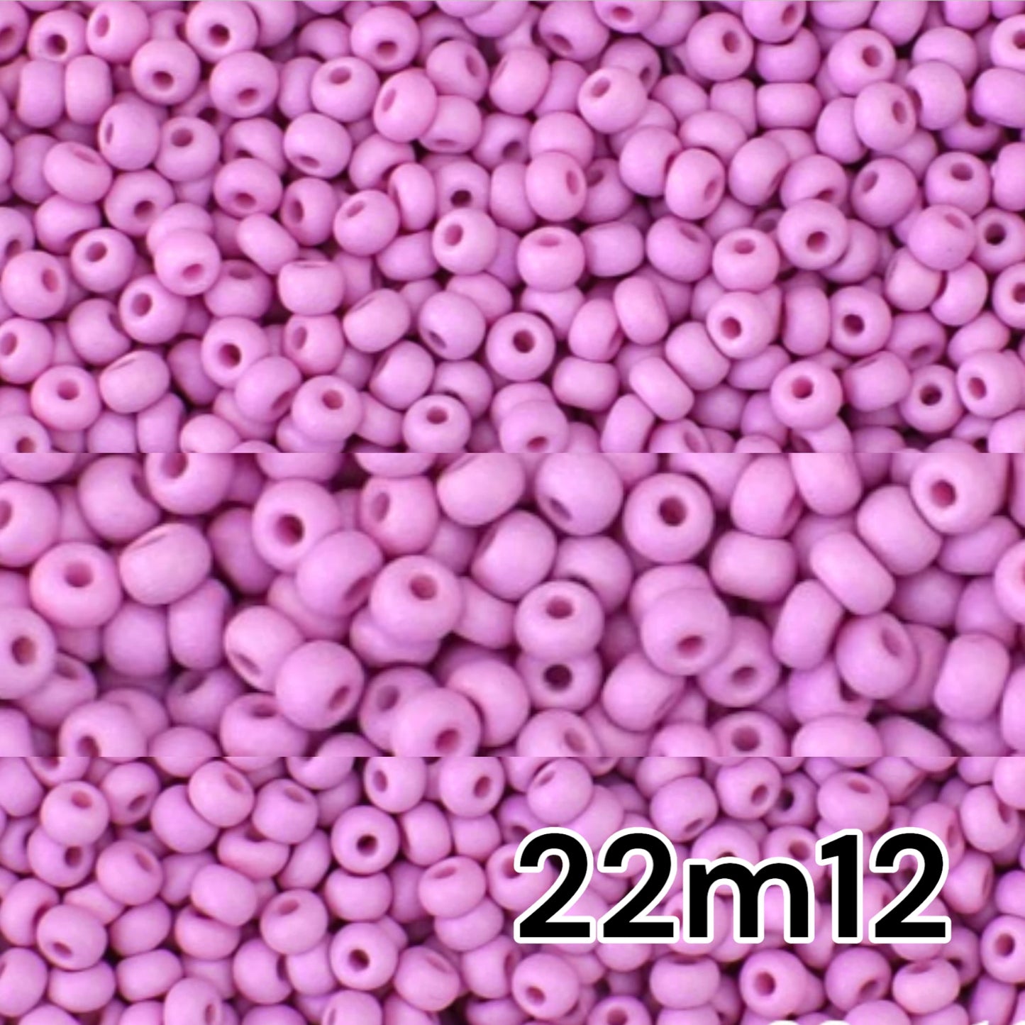 10/0 22m12 Preciosa Seed Beads Rocailles. Purple matte PermaLux.