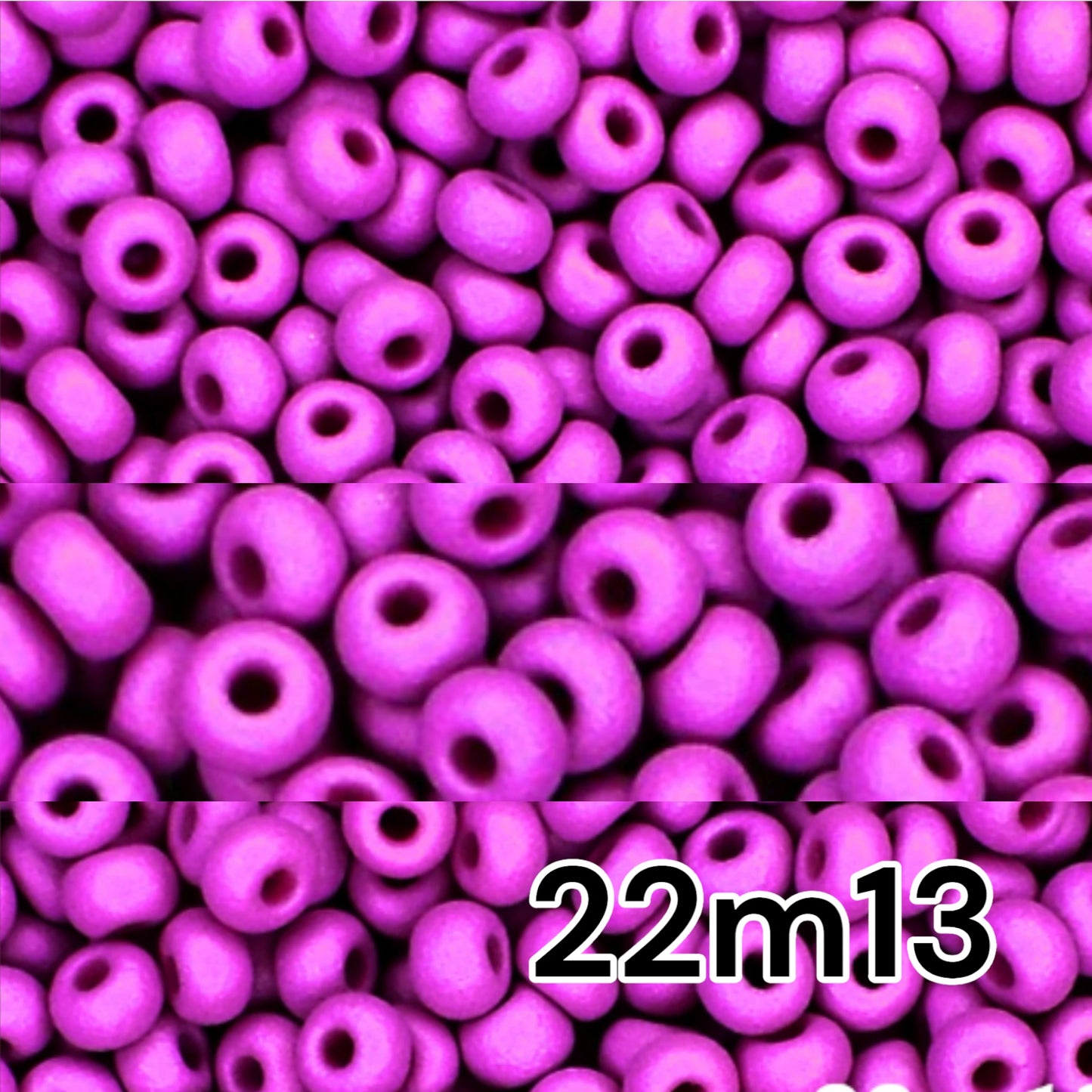 10/0 22m13 Preciosa Seed Beads Rocailles. Purple matte PermaLux.