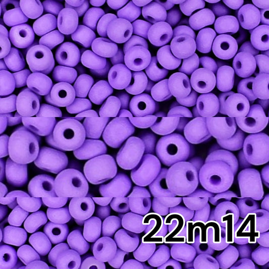 10/0 22m14 Preciosa Seed Beads Rocailles. Blue Purple matte PermaLux.