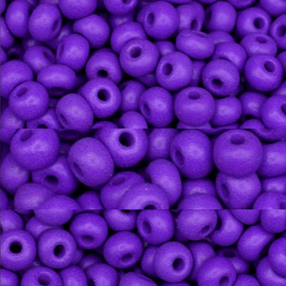 10/0 22m15 Preciosa Seed Beads Rocailles. Blue Purple matte PermaLux.