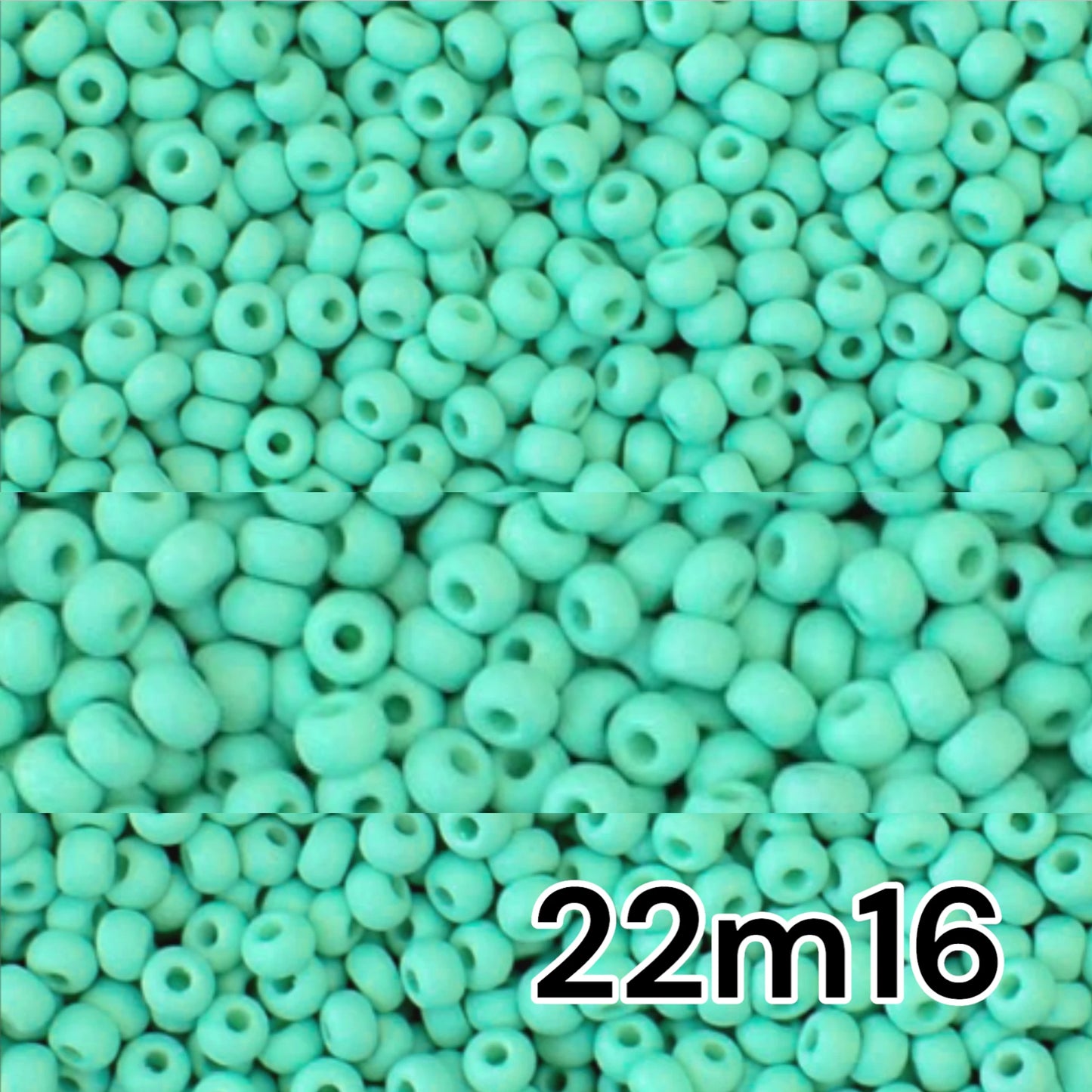 10/0 22m16 Preciosa Seed Beads Rocailles. Green matte PermaLux.