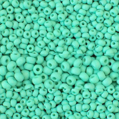 10/0 22m16 Preciosa Seed Beads Rocailles. Green matte PermaLux.