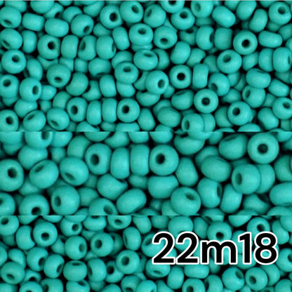 10/0 22m18 Preciosa Seed Beads Rocailles. Turquoise matte PermaLux.