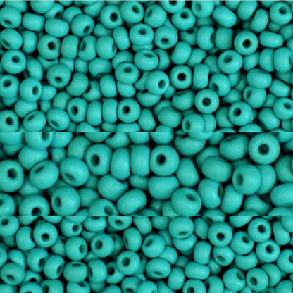 10/0 22m18 Preciosa Seed Beads Rocailles. Turquoise matte PermaLux.