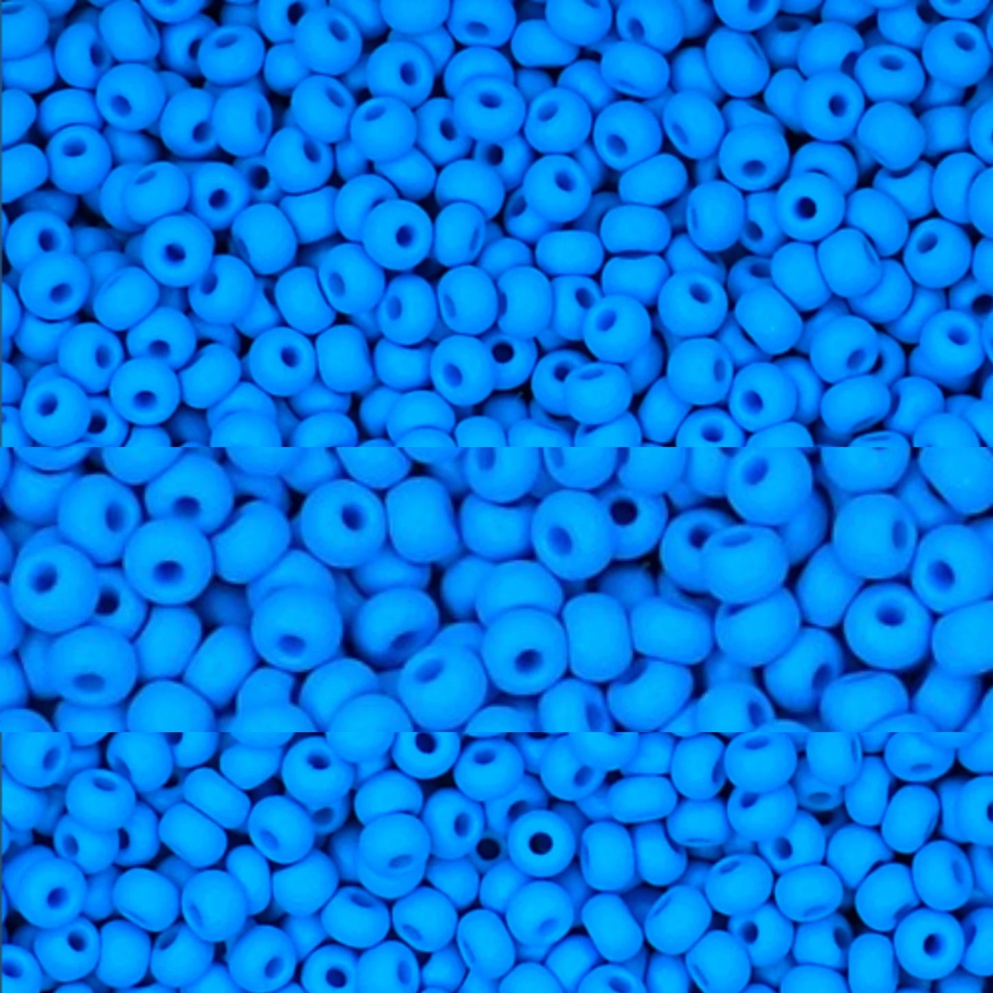 10/0 22m19 Preciosa Seed Beads Rocailles. Blue matte PermaLux.