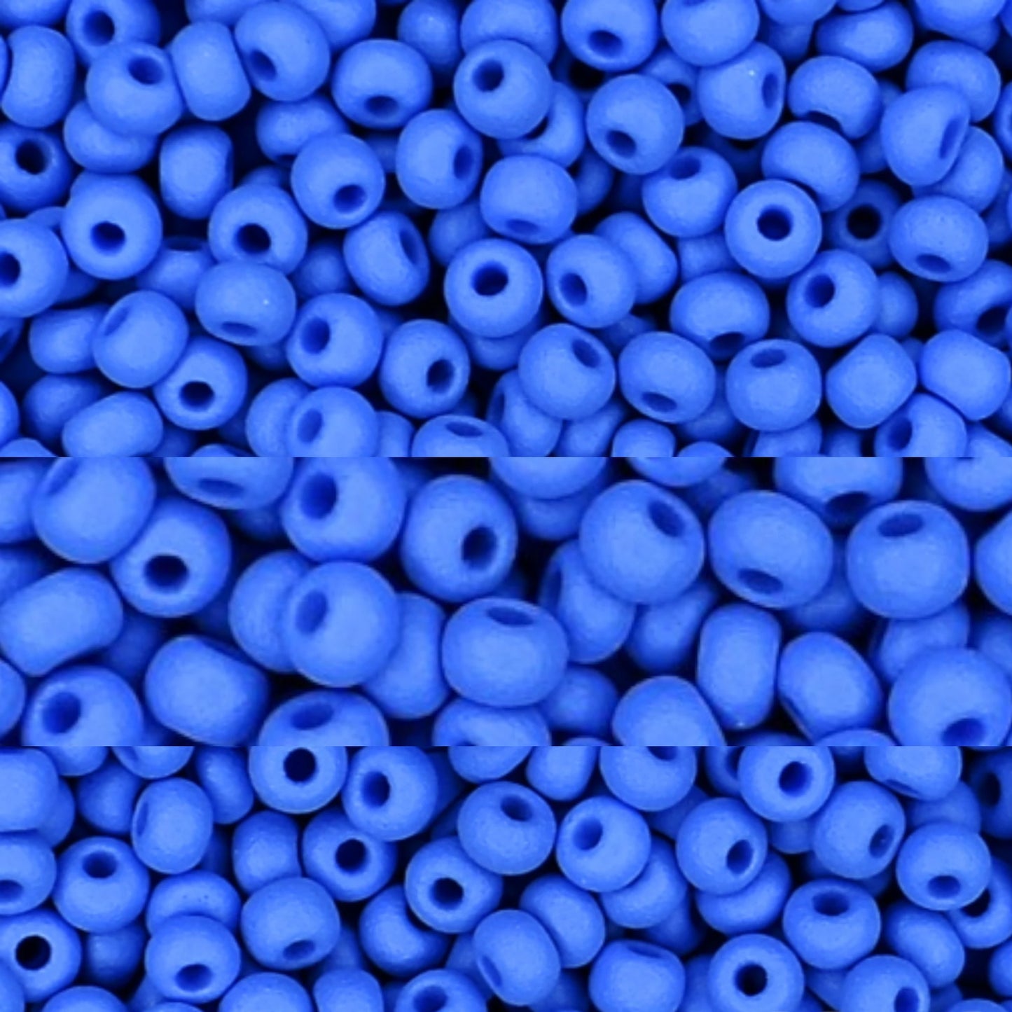 10/0 22m20 Preciosa Seed Beads Rocailles. Blue matte PermaLux.