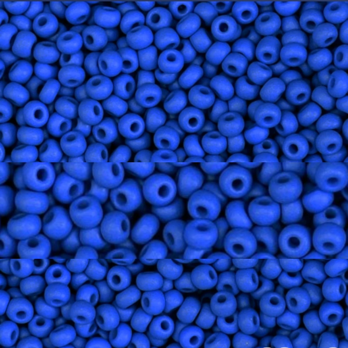 10/0 22m21 Preciosa Seed Beads Rocailles. Blue matte PermaLux.