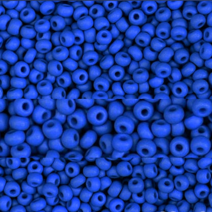 10/0 22m21 Preciosa Seed Beads Rocailles. Blue matte PermaLux.