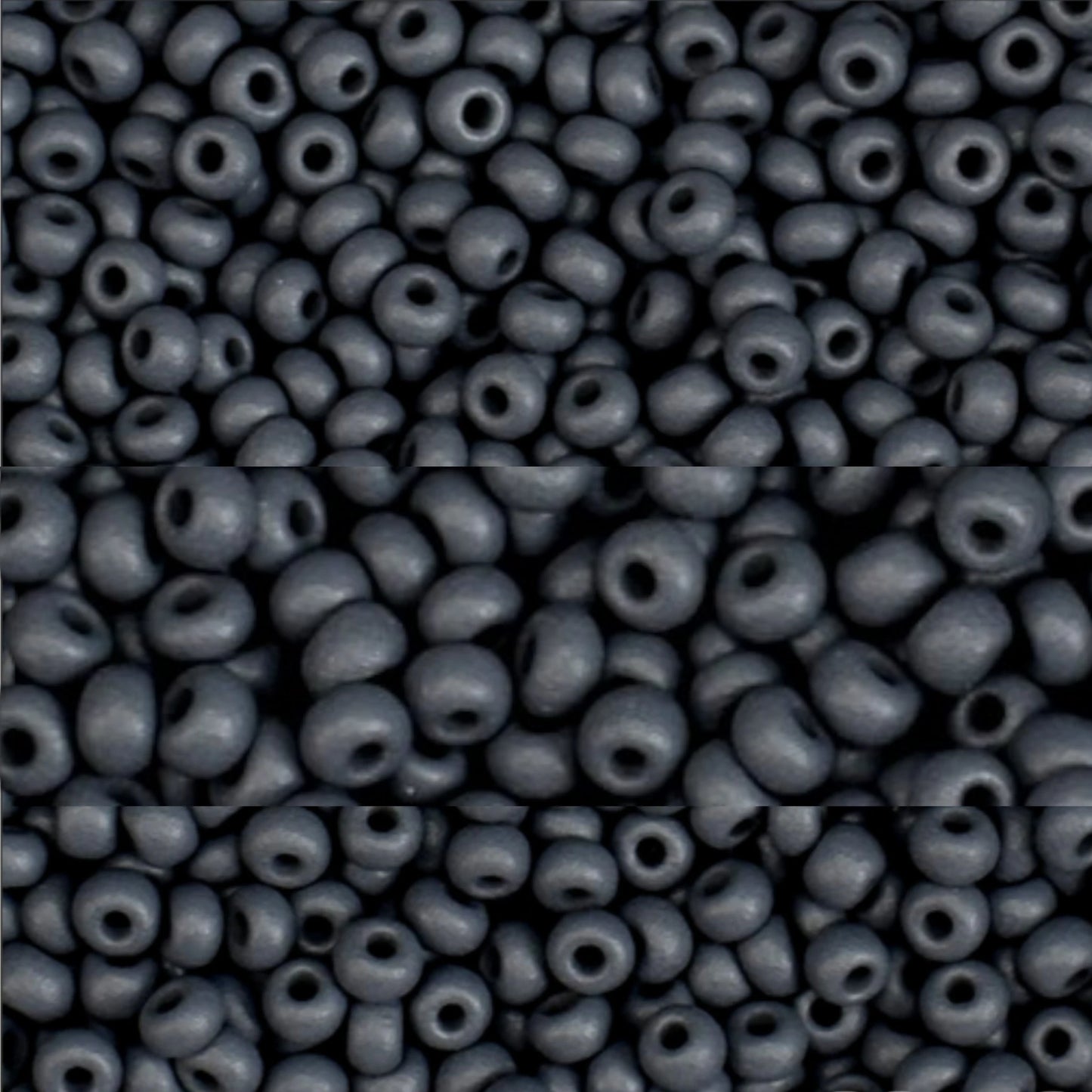 10/0 22m22 Preciosa Seed Beads Rocailles. Black matte PermaLux.