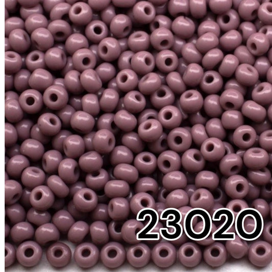 10/0 23020 Preciosa Seed Beads. Opaque purple.
