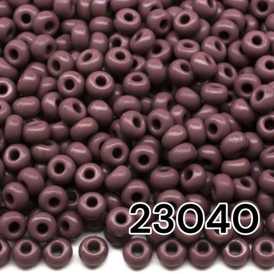 10/0 23040 Preciosa Seed Beads. Opaque purple.