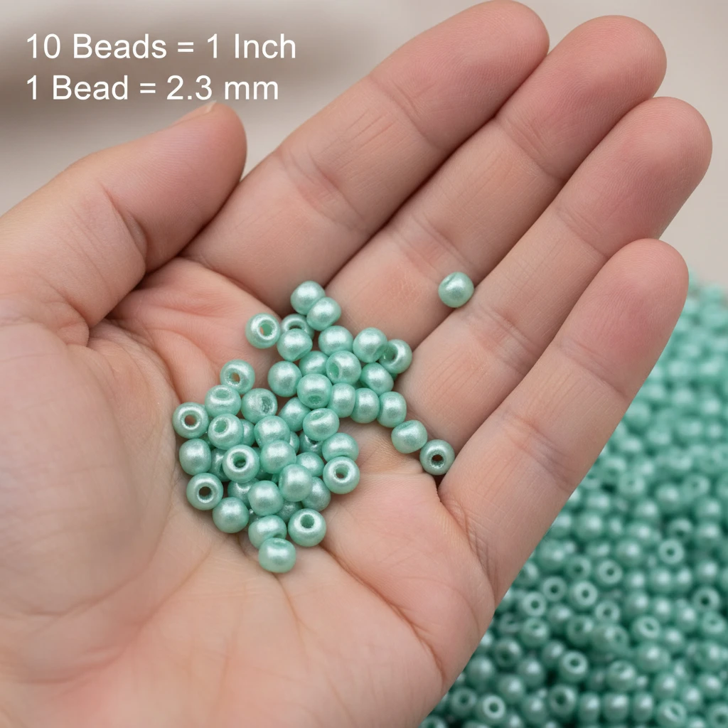 10/0 23630 Preciosa Perles de verre tchèques de Rocaille 2.3mm. Bleu néon doux nacré – Blanc craie.