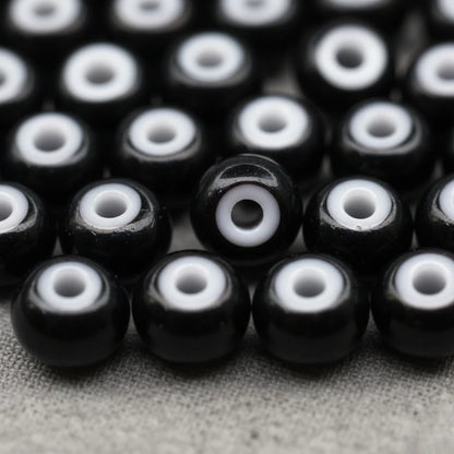 6/0 23798 Preciosa Tsjechisch glas Kralen Rocaillekralen 4.1mm. Zwarte Cornelian.