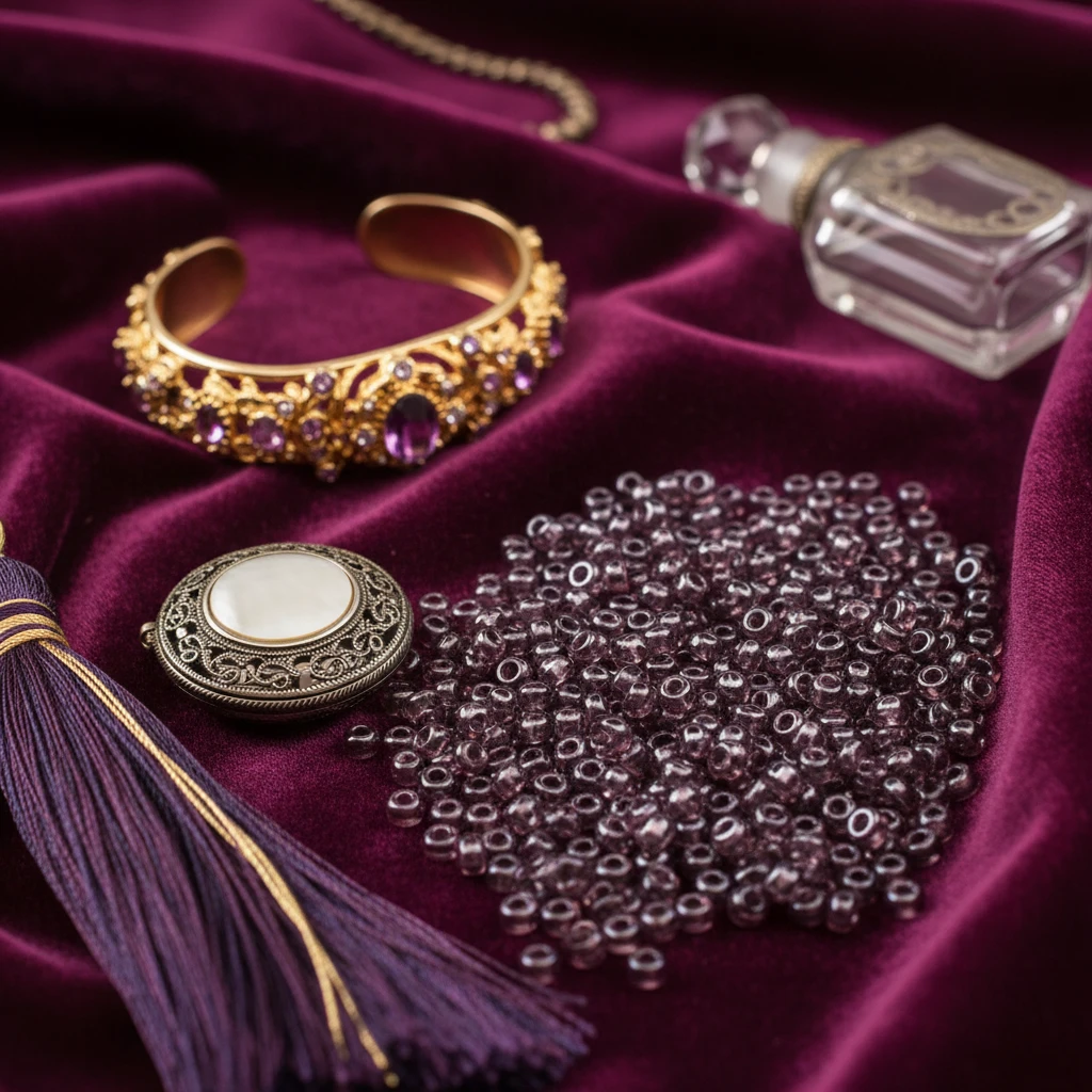 10/0 26010 Preciosa Mărgele din sticlă cehești Rocaille 2.3mm. Amethyst Transparent Sfinx.