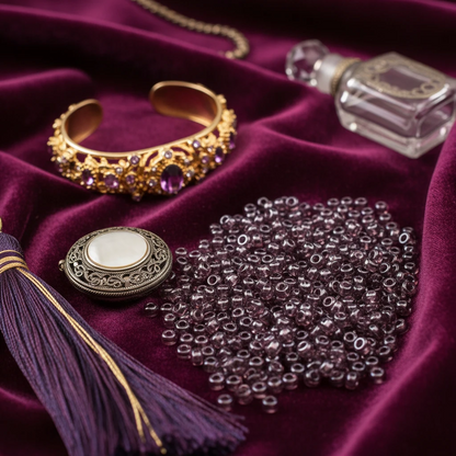 10/0 26010 Preciosa Mărgele din sticlă cehești Rocaille 2.3mm. Amethyst Transparent Sfinx.