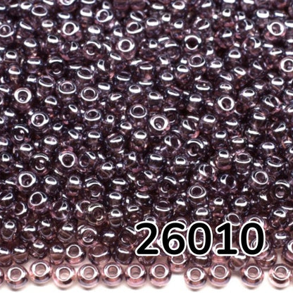 10/0 26010 Preciosa Mărgele din sticlă cehești Rocaille 2.3mm. Amethyst Transparent Sfinx.