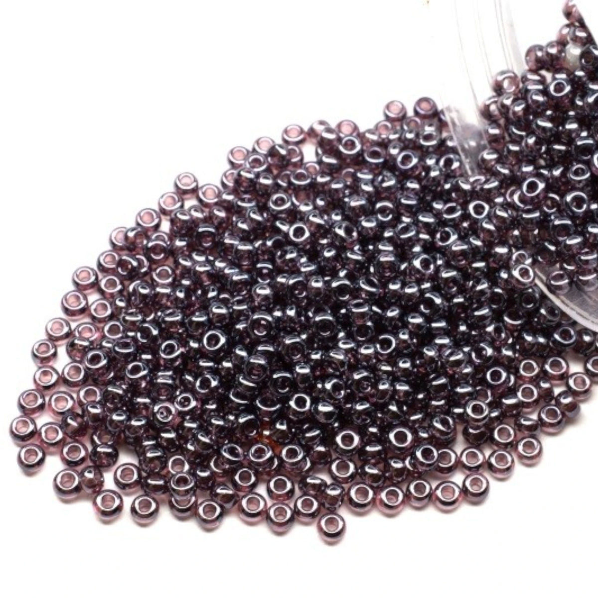 10/0 26060 Preciosa Çek Camı Kum Boncuğu Rocaille Boncuk 2.3mm. Ametist Şeffaf Sfinx.