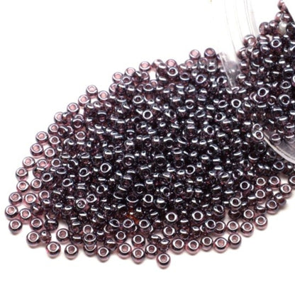 10/0 26060 Preciosa Çek Camı Kum Boncuğu Rocaille Boncuk 2.3mm. Ametist Şeffaf Sfinx.