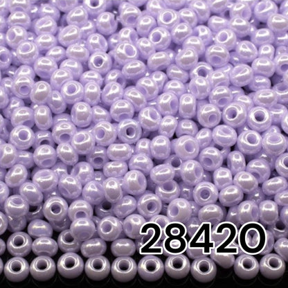 10/0 28420 Preciosa Seed Beads. Opaque Sfinx purple.